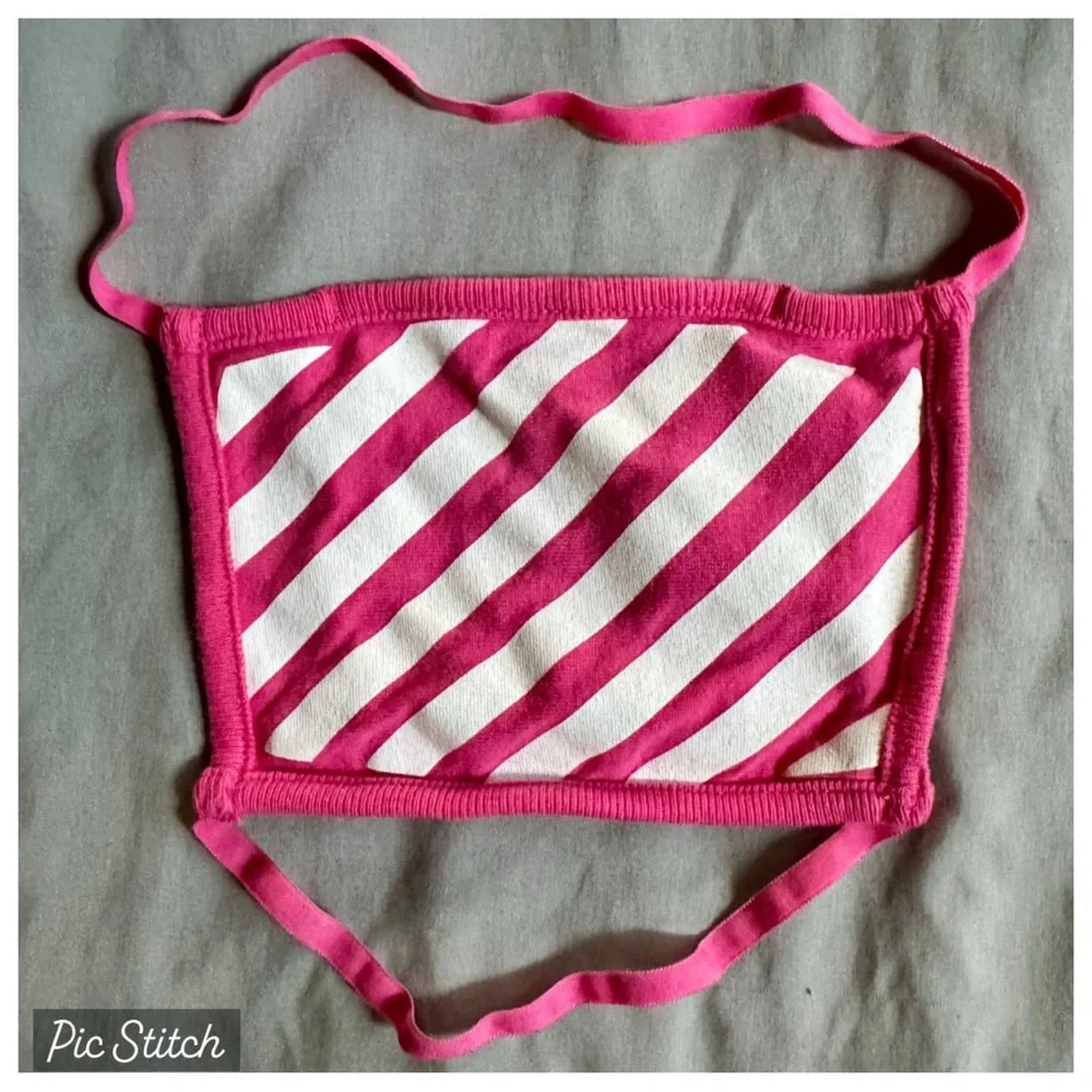 OFF WHITE Pink striped Face Mask O/S With Tags offwhite Yeezy Scarf Streetwear